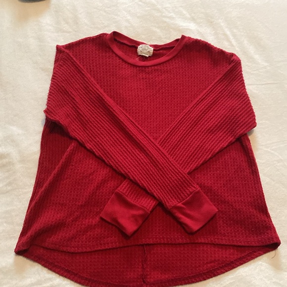 PST Los Angeles by Project Social J Waffle Knit Cropped Sweater - Picture 3 of 5